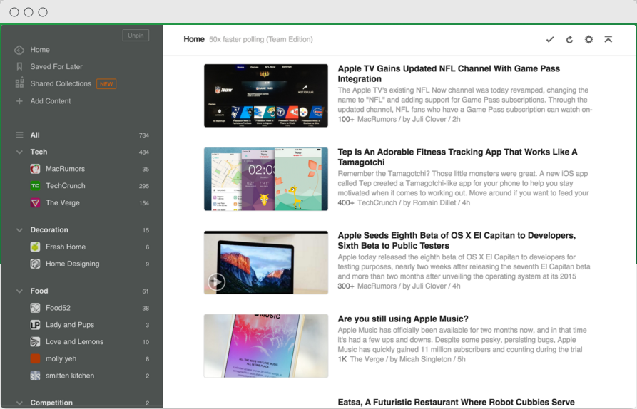 Feedly Plattform-Präsentation