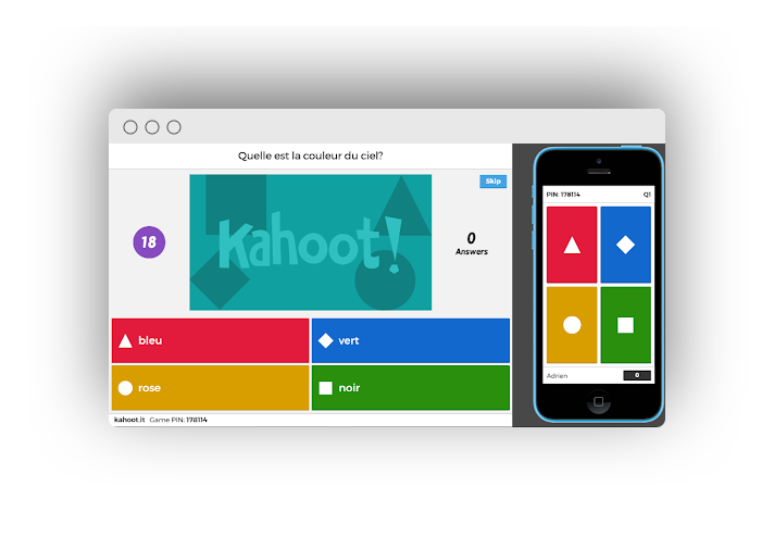Kahoot Plattform-Präsentation