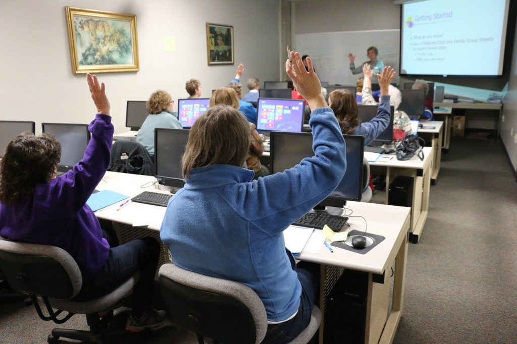 Classe digitale, élèvent qui participent
