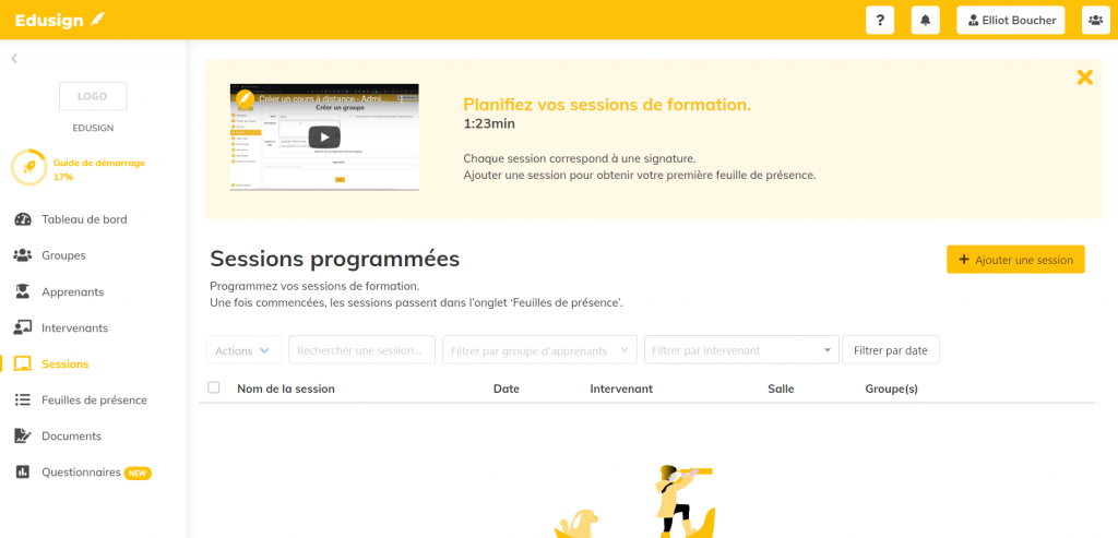 Guide vidéo Edusign formation