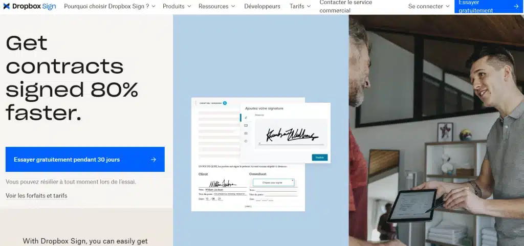 Dropbox Sign meilleur logiciel signature electronique