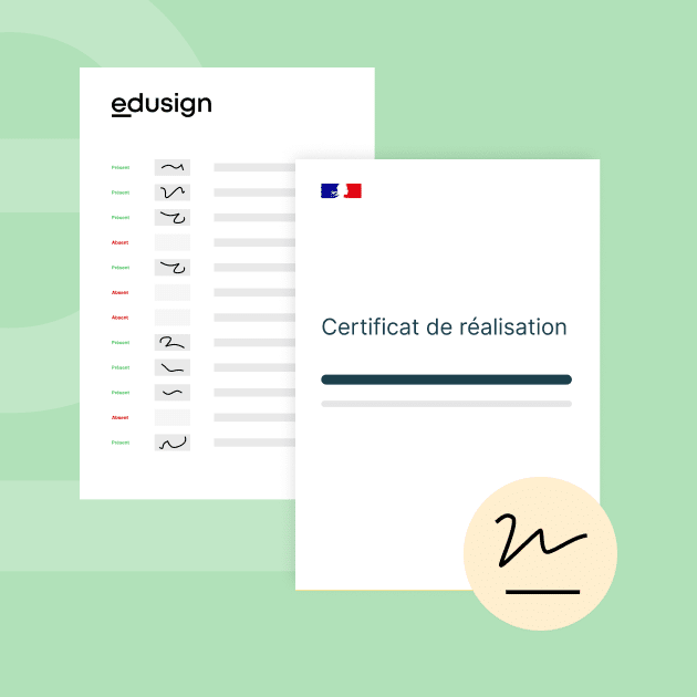 Feuille de présence dématérialisée — export des feuilles sur Edusign