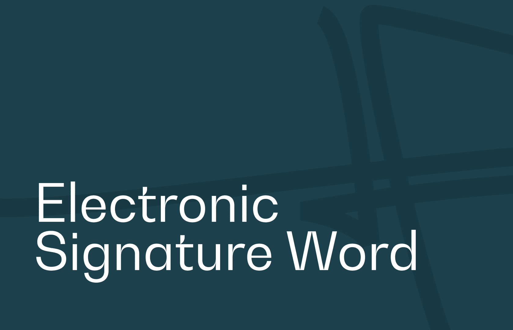Electronic Signature Word